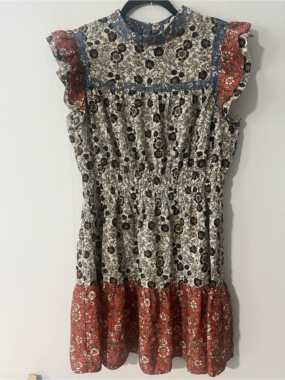 THML Women’s Mixed Floral Print Dress Sz L